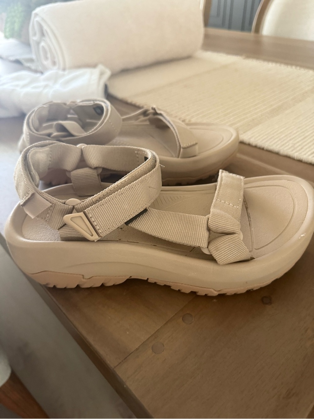 Teva Women's Platform Strappy Sandals - Beige